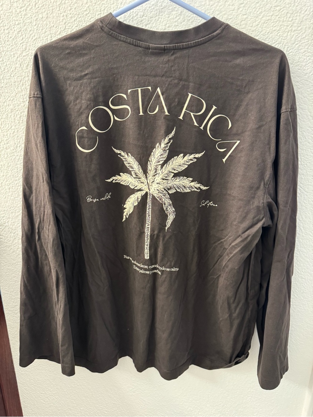 Long-Sleeve Crewneck Shirt - Dark Brown - Picture 3 of 6